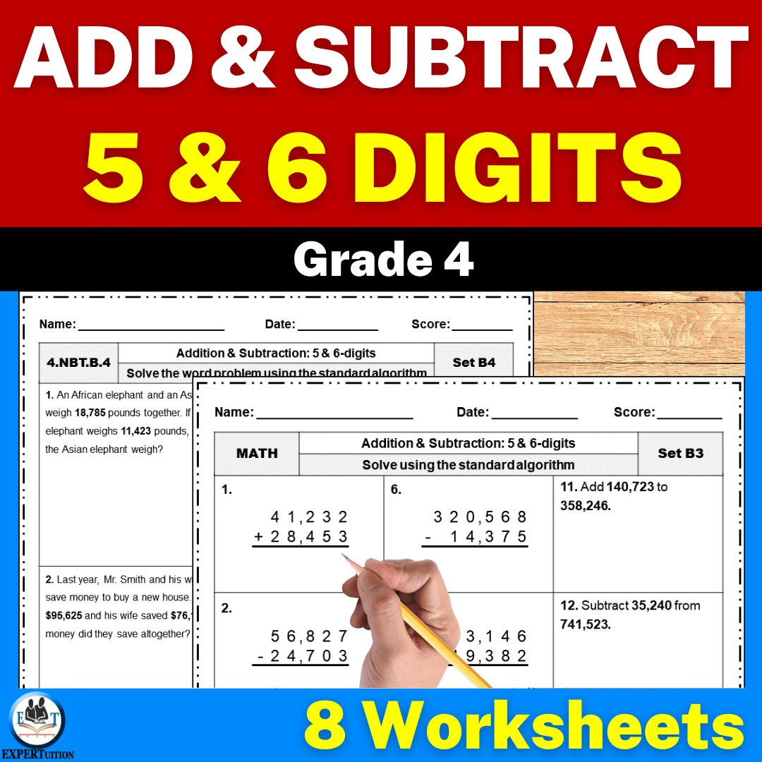 Addition And Subtraction Worksheets 5 And 6 Digits ExperTuition