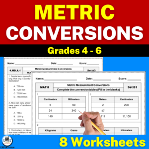 4th 5th grade measurement conversions, metric conversions