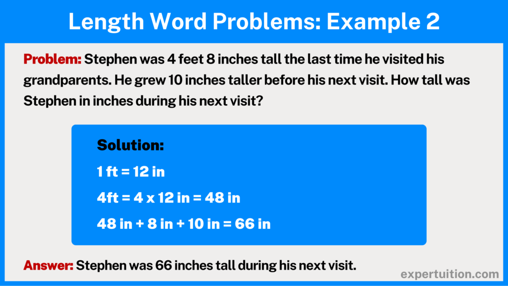 distance or length word problem practice example