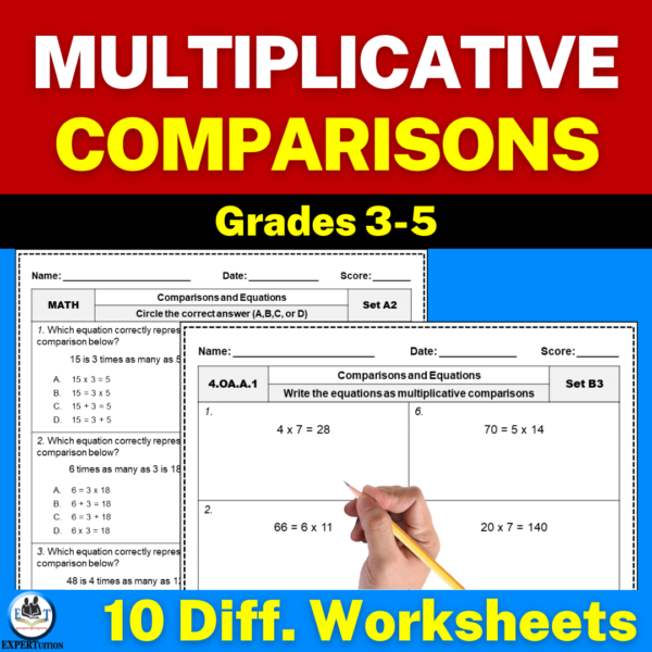 multiplicative comparison worksheets grade 4